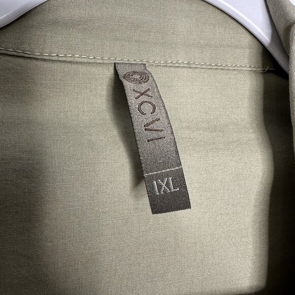 XCVI Gabel Blazer Jacket Size 1X Green Military - Picture 4 of 12